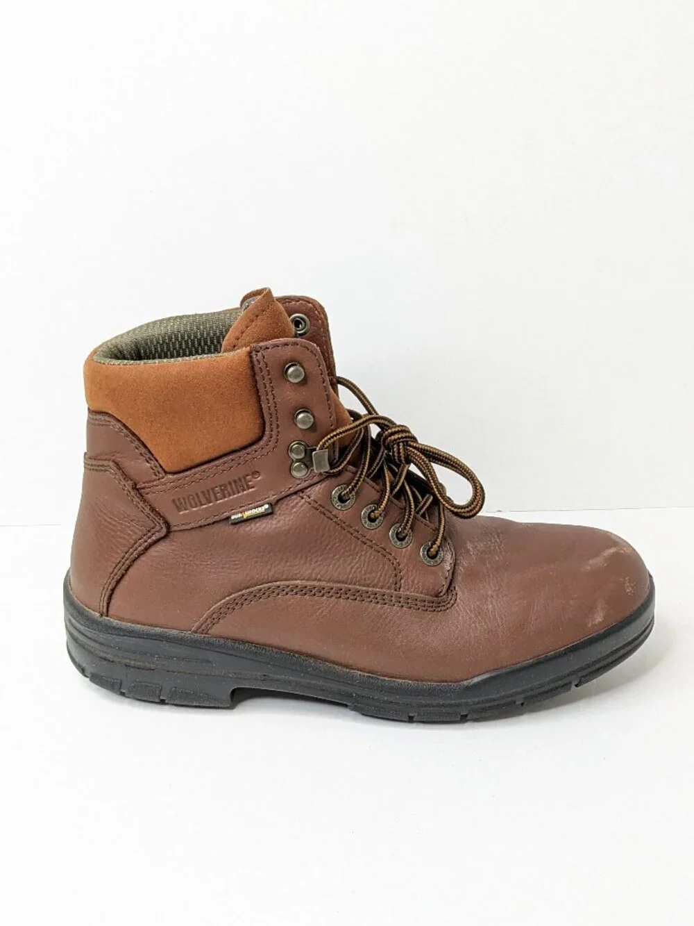 Wolverine Durashocks Direct-Attach Slip Resistant Work Boots Brown Men's 9 Wide